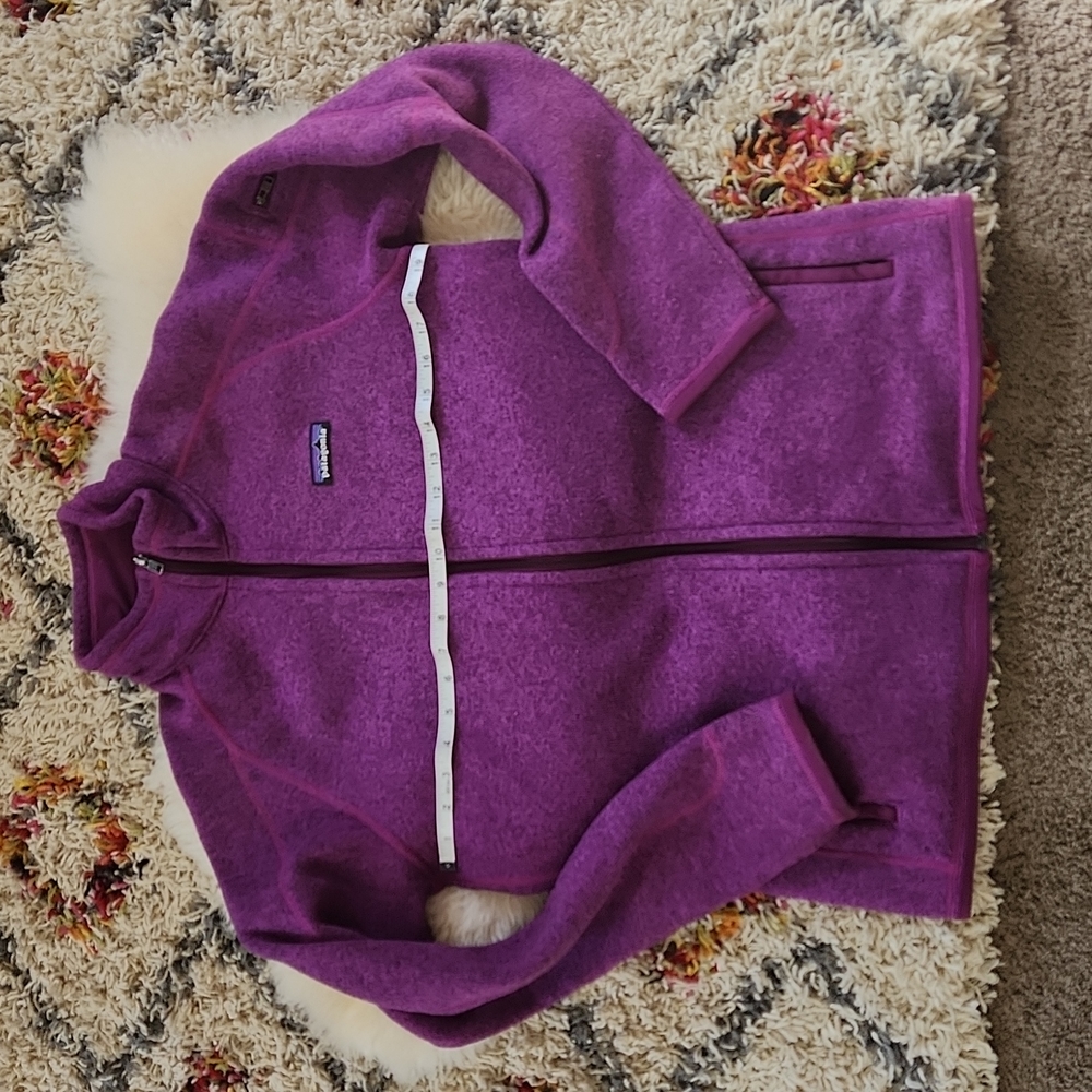 Womens size L Patagonia full zip better sweater. Bright purple.
